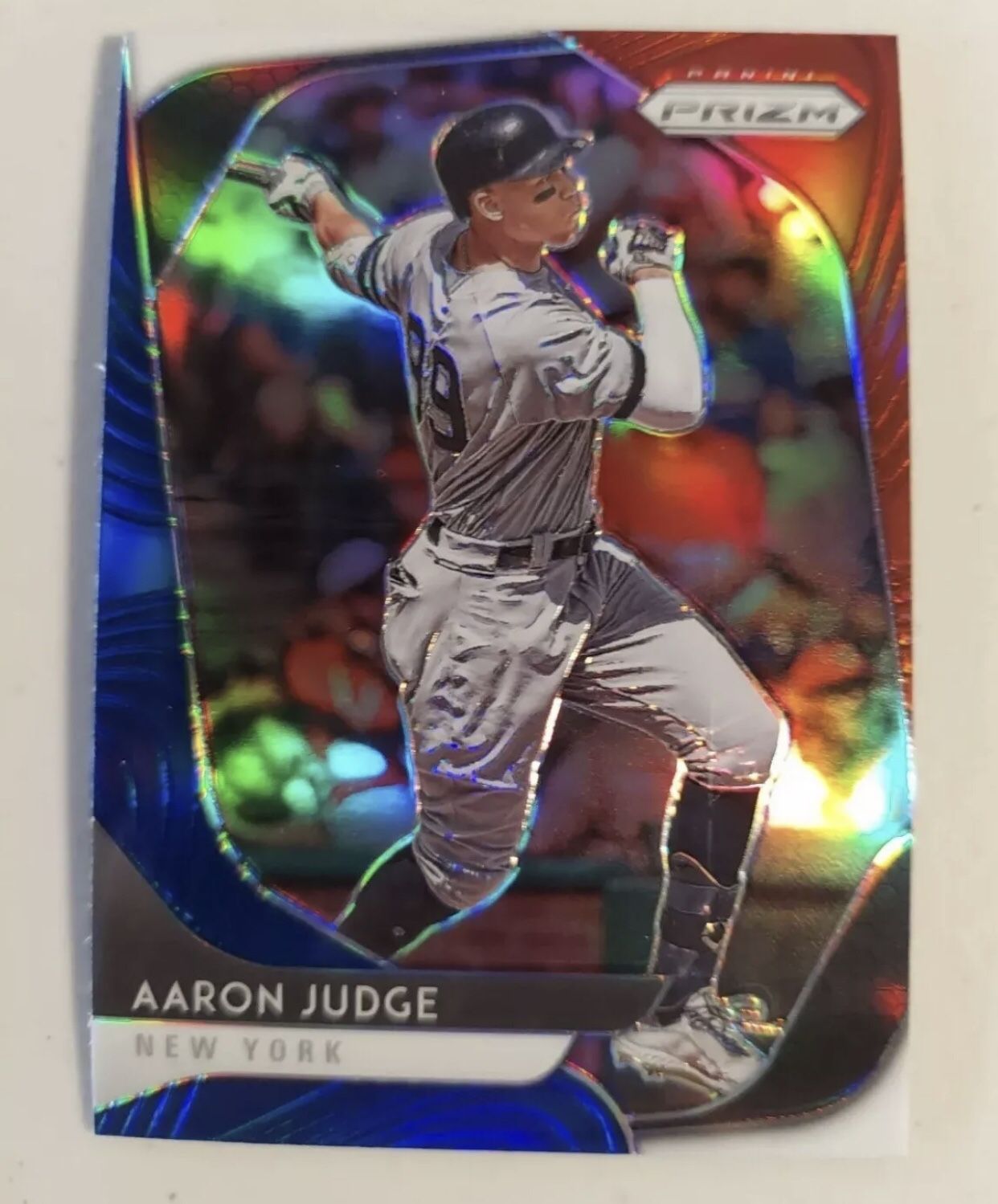 2020 Panini Prizm Red White Blue Prizm #64 Aaron Judge New York Yankees