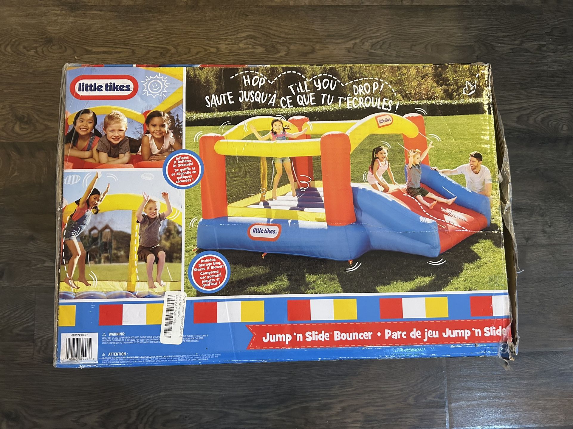 Little Tikes Jump 'n Slide 9'x12' Inflatable Bounce House, Multi-color