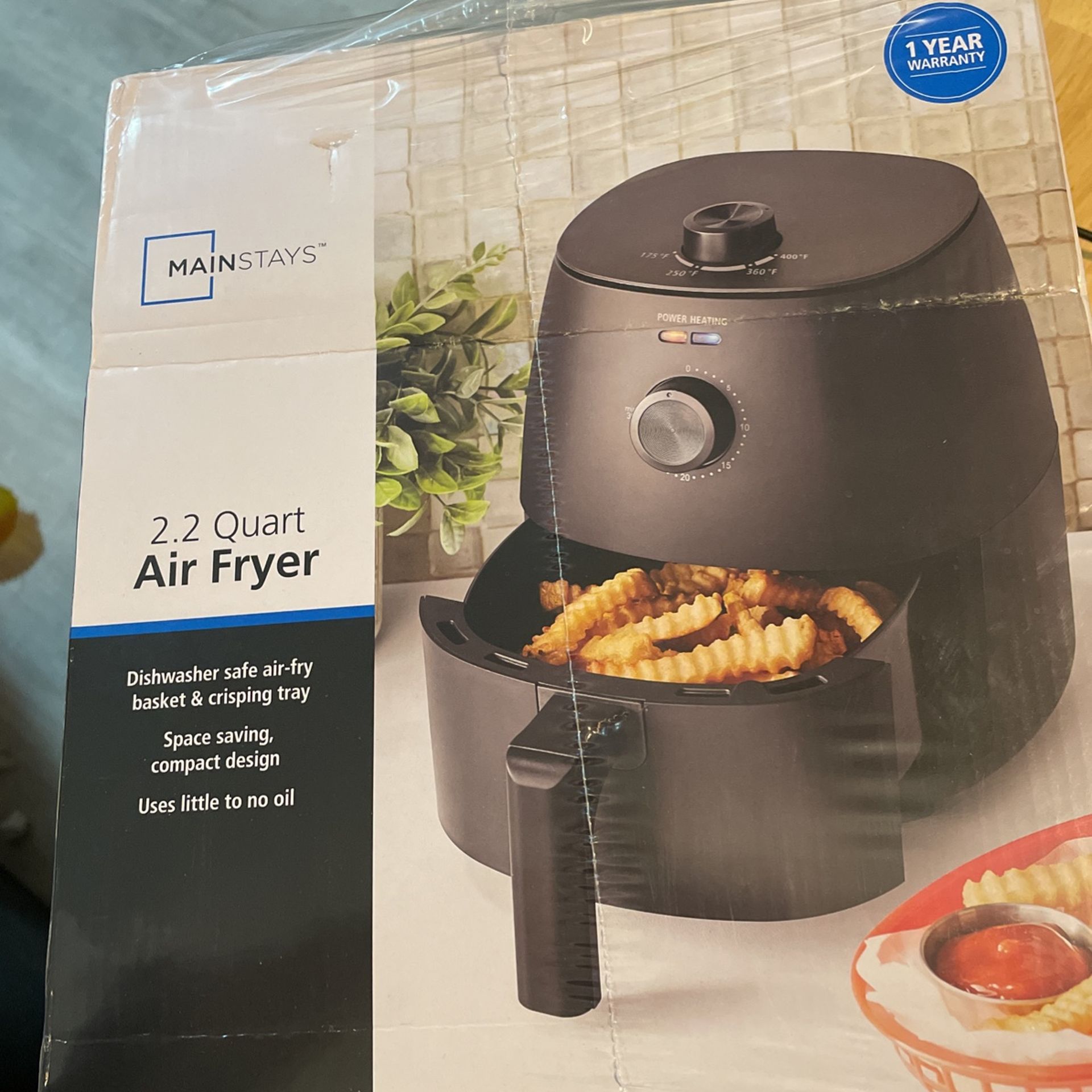 Mainstays Quart Compact Air Fryer, NonStick, Dishwasher, 53 OFF