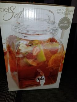 New in box Glass water/juice despencer