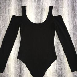 COULD SHOULDER BLACK BODYSUIT SIZE SMALL