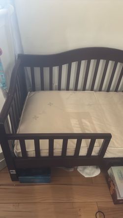 Dark Espresso Toddler Bed with Mattress