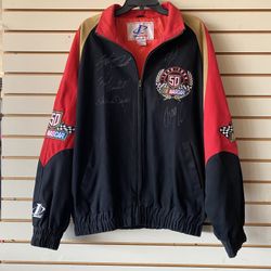 50th Anniversary NASCAR  Jacket 8 Signatures From the 1990s 