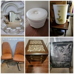 Antique Entryway Sofa End Table Vintage Furniture 