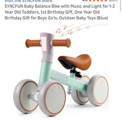 SYNCFUN new baby balanced bike, W music/lights