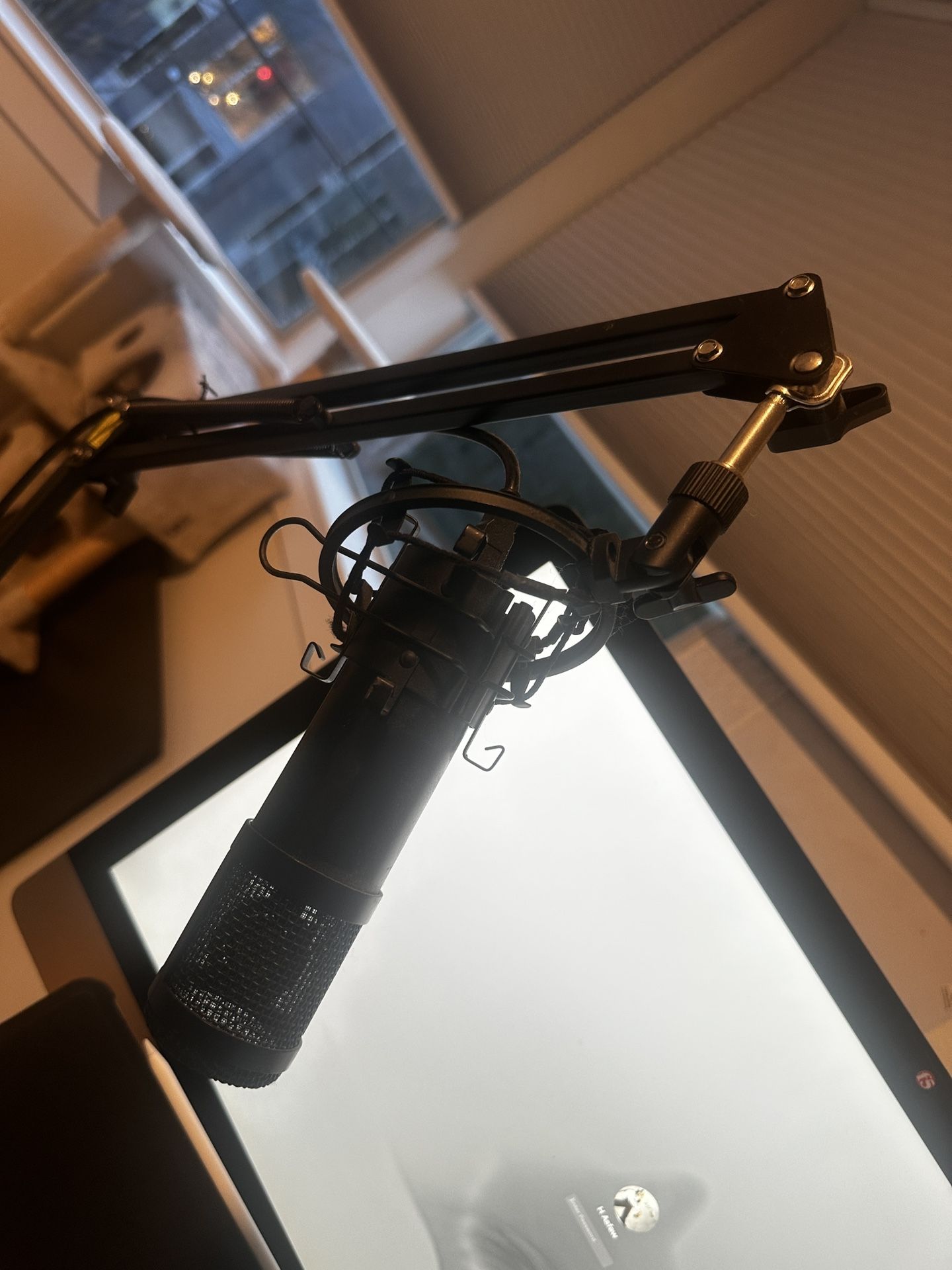 Mic Boom Arm Microphone Stand Cable With Mic