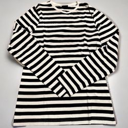 Black and White Striped Top men /women
