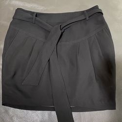 ZARA  Black Belted Skirt Mini Sz M 