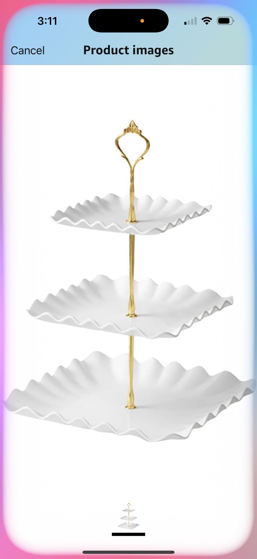 Plastic 3 Tier Cupcake Stand Tiered Serving Cake Stand