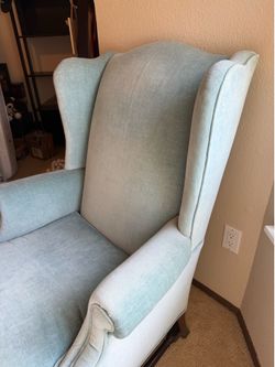 Blue Wingback Chair