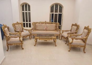 Luxe French Furniture sets made from authentic beechwood, gilded in gold foil work. These pieces are made to last and add elegance to any abode. Sofa,