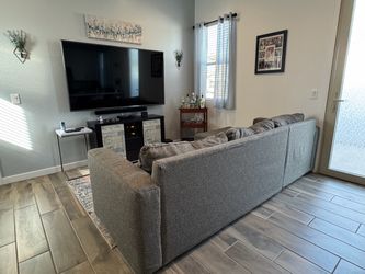 Gray Fabric Sectional Sofa