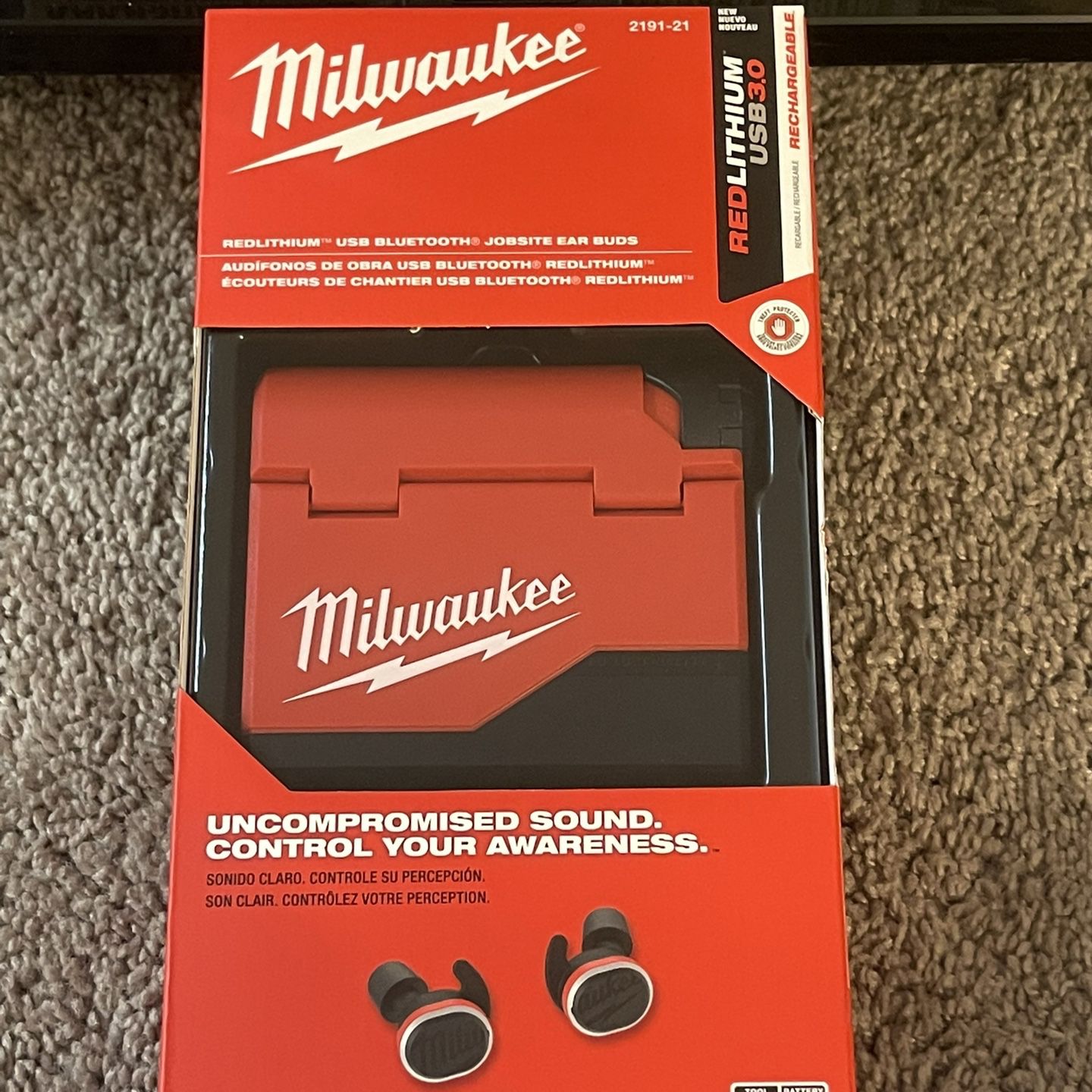 Milwaukee REDLITHIUM USB Bluetooth Jobsite Ear Buds 2191-21 - The Home Depot