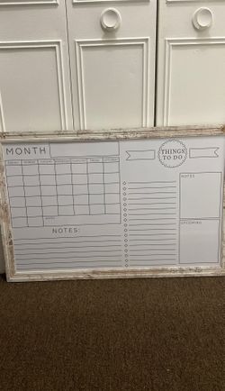 Calendar White board