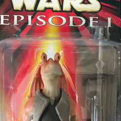 Star Wars Episode 1 Jar Jar Binks CommTech Chip Action Figure.