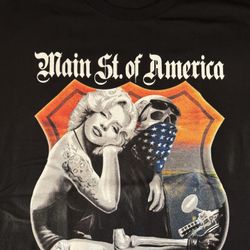 Gildan Route 66 Main St. of America Graphic T-Shirt (XL, Black, Short Sleeve)