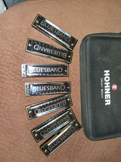 Hohner Bluesband Harmonica's set of 7