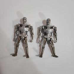 1991 T2 Terminator 2 T-800 Endoskeleton Techno Punch Action Figure - Kenner Vtg.
