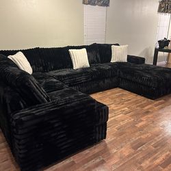 Brand new XL comfy corduroy sectional