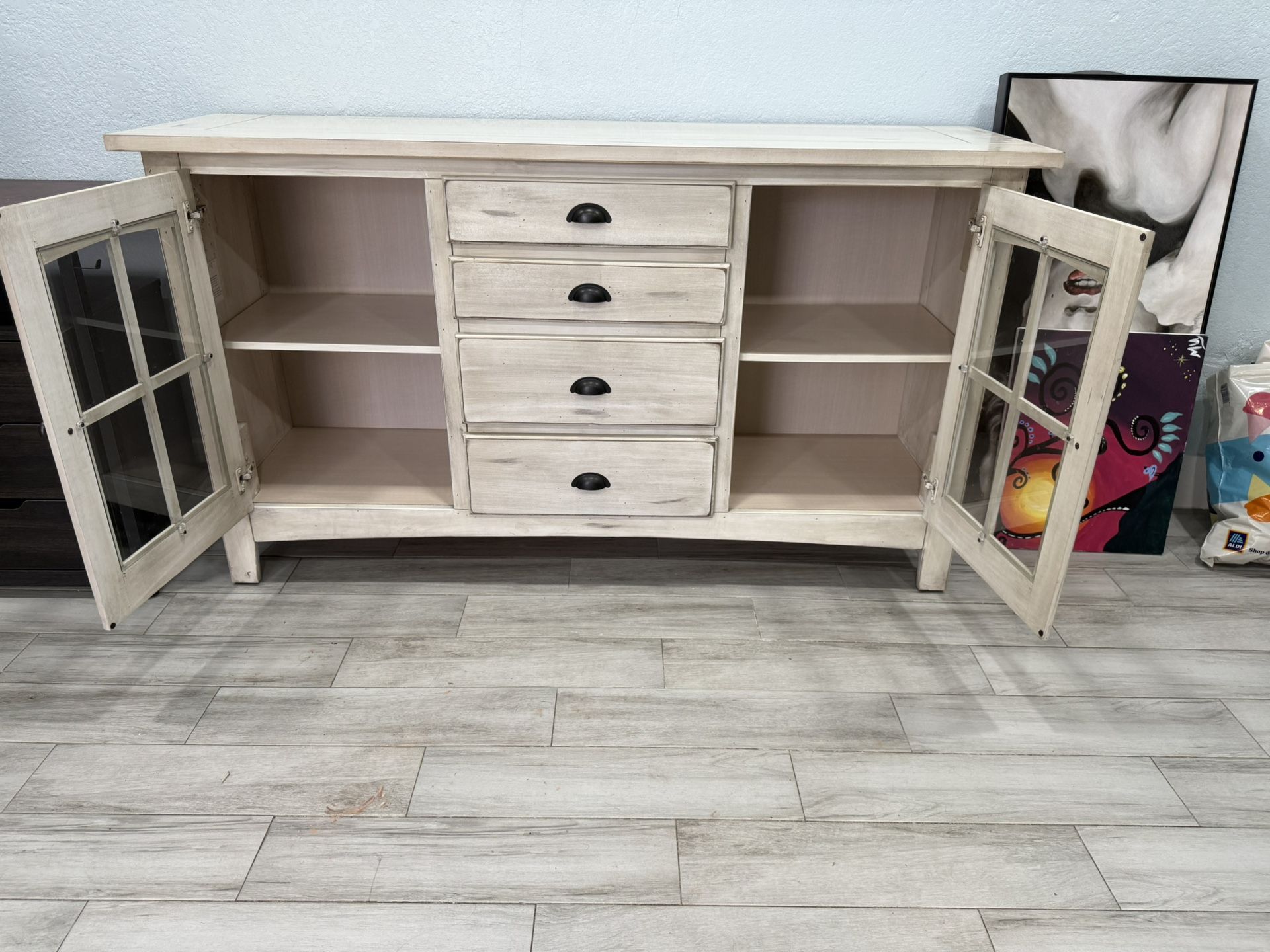 TV Stand White Oak