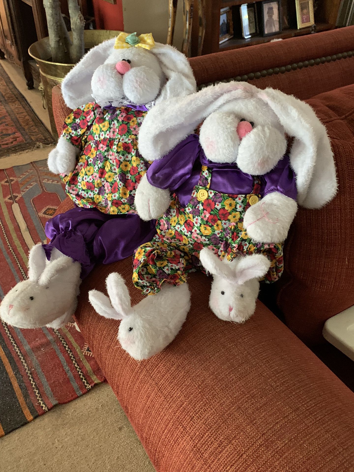 Plush Easter Bunnies (Mr & Mrs)