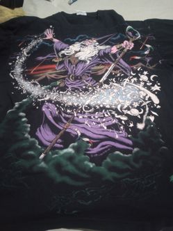 vintage 90s wizard aop shirt