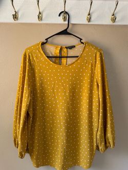 Mustard Yellow Polka Dot Blouse