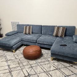 Blue sectional