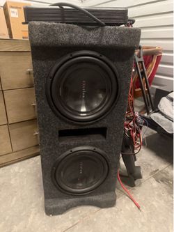 Dual Exelon 12” Subwoofers with Box, Amp & Complete Wiring – Ready to Go!