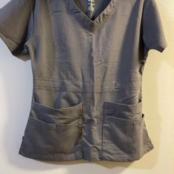 Gray Scrub Top