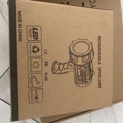 Spotlight Flashlight,1000000 LMS Hand held Spotlight Waterproof Flashlight Hunting Lamp