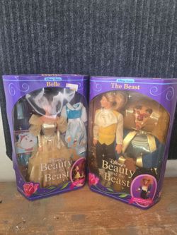 Beauty and The Beast dolls, 1991, Mint Condition, unopened box