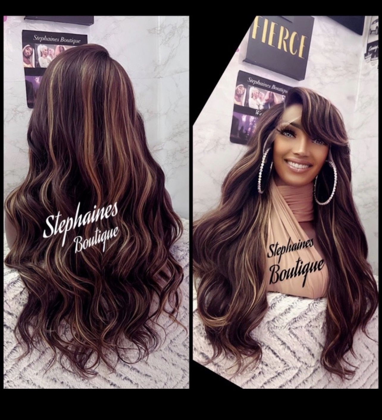 Human Hair Blended Lace Front Wig