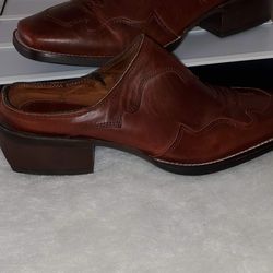 Wrist Western Square Toe Mules