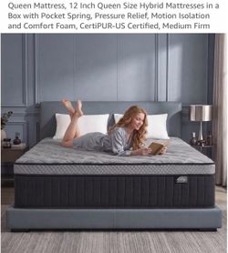 Brand new : 12 inch queen size mattress