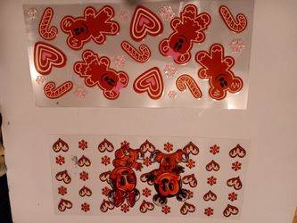 16oz Cup Wraps Christmas/ Beetlejuice 