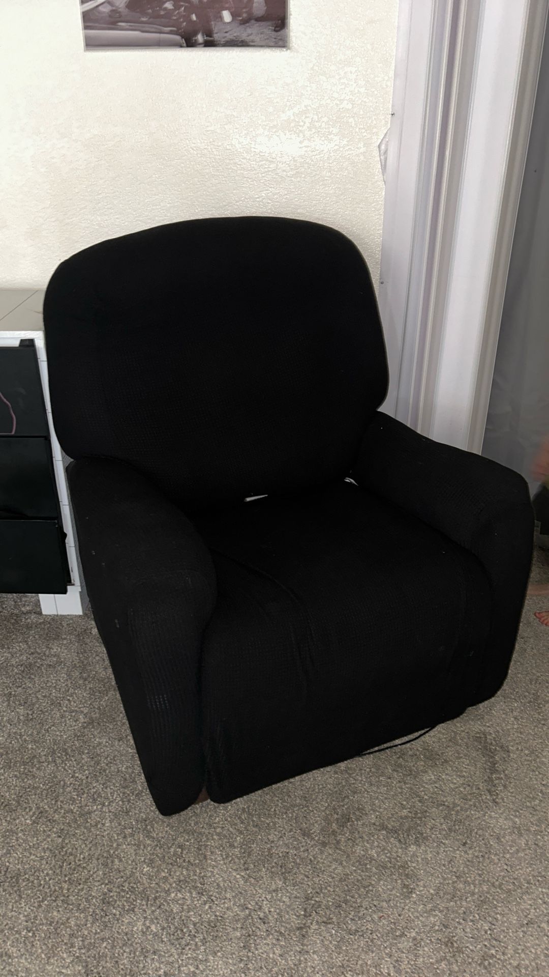 Black armchair