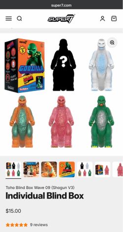 Super7 Toho Shogun Godzilla Blind Box Case of 12