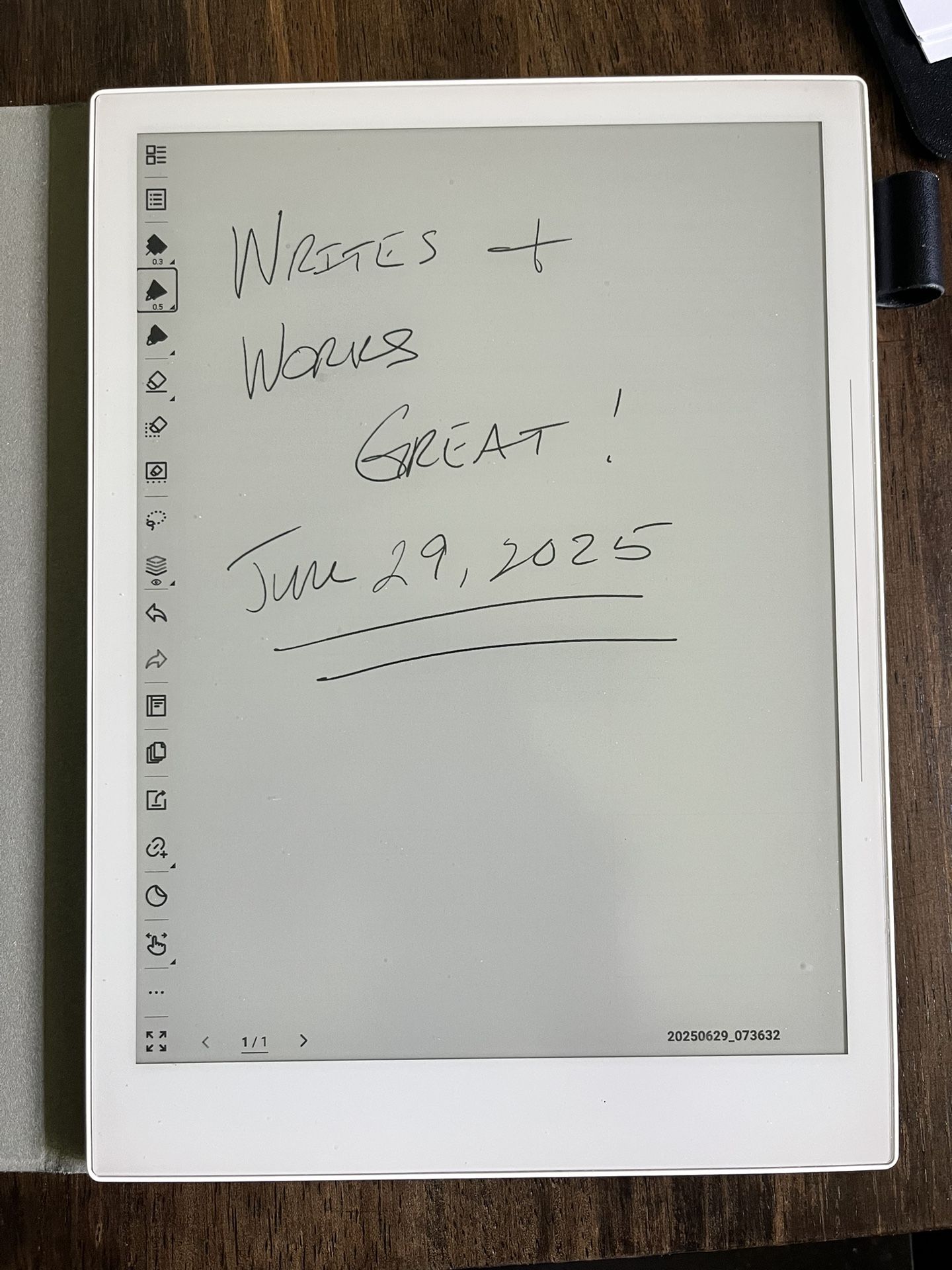 Used Ratta Supernote A5X e-ink Tablet + LAMY Pen, Folio Case, And Charging Cord.