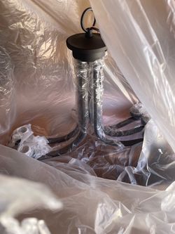 Progress Lighting Laird Collection 5-Light Antique Bronze Etched Glass Traditional Chandelier Light