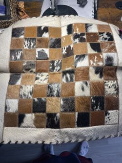 Cowhide Chess/Checkers Board