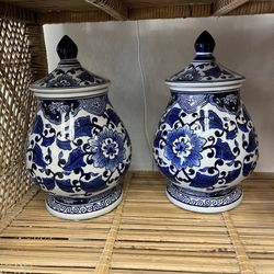 Chinoiserie Ginger jars, $65 each 