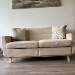 Light beige Love Seat With Storage 