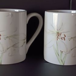 Set Of 4 Vintage Corelle Coordinates Stoneware Mugs. Made In China.