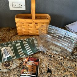 Longaberger Vintage Collectible NWT Candle Basket Combo 