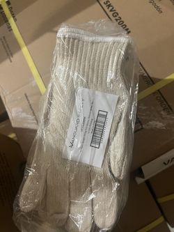 Free Off White Cotton Work Gloves 