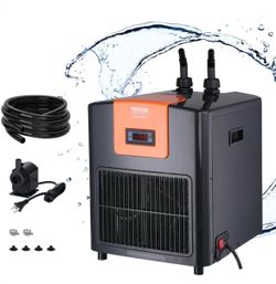 VEVOR Aquarium Chiller, 92 Gal 348 L, 1/4 HP Hydroponic Water Chiller, Quiet Refrigeration Compressor for Seawater and Fresh Water, Fish Tank Cooling