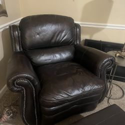 Genuine Leather Accent Chair 