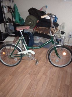 Vintage Green Folding Bicycle