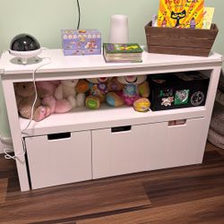 Bookcase Removable Drawers  White 